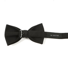 Black Pre-tied Bow Tie 6cm - Tie Doctor  