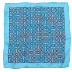 Light Blue Hops Paisley Pocket Square - Tie Doctor  