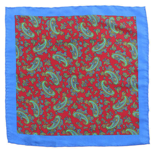 Red Frederick Paisley Bow Tie & Pocket Square Set - Tie Doctor  