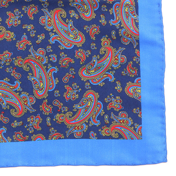 Blue Frederick Paisley Tie & Pocket Square Set - Tie Doctor  