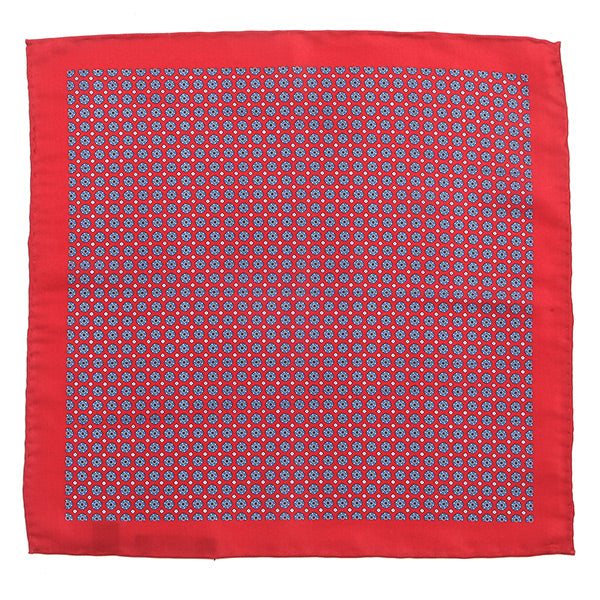 Rocco Red Mini Medallion 33cm Pocket Square - Tie Doctor  