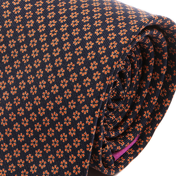 Black & Brown Floral Extra Long Silk Tie 8cm - Tie Doctor  