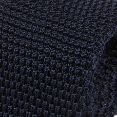 Navy Silk Knitted Tie - Tie Doctor  