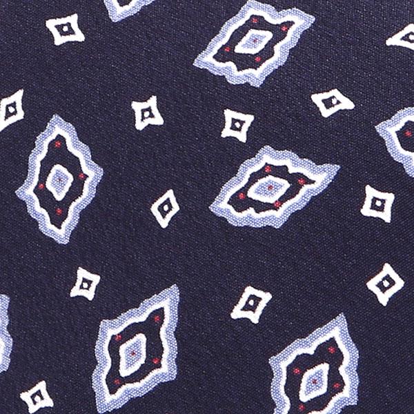 Rich Navy Diamonds Motif Silk Tie - Tie Doctor  
