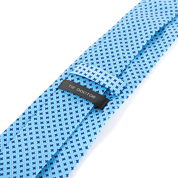 Blue Adamu Print IMS Tie 8cm