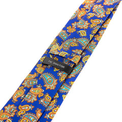 Blue & Orange Frederick Bold Paisley IMS Motif Tie