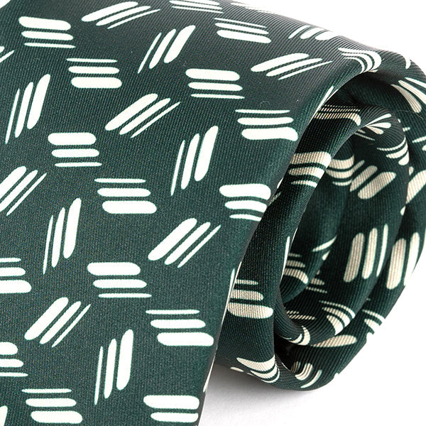 Neha Green Striped IMS Tie 7.5cm