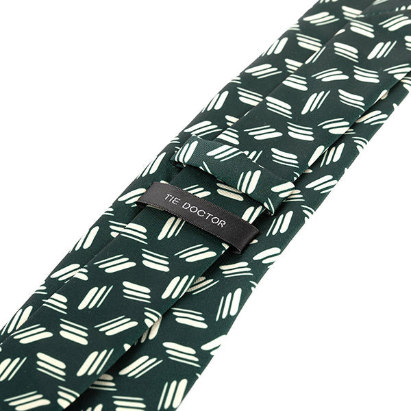 Neha Green Striped IMS Tie 7.5cm