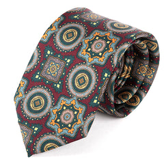 Burgundy Florentine Medallion IMS Tie 7.5cm