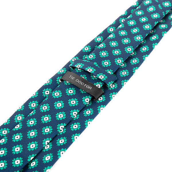Amadi Blue & Green Floral IMS Tie 7.5cm