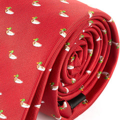 Red Duck Pattern Tie 6cm