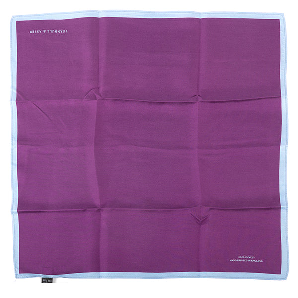Large Purple Silk Pocket Square 42cm
