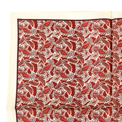 Belgravia Paisley Leaf Silk Pocket Square 32cm