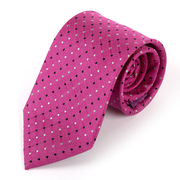 Pink Multi Dot Silk Tie 8cm
