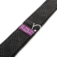 Black Houndstooth Slim Silk Tie 6cm