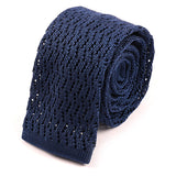 Oscar Blue Zigzag Silk Knitted Tie 6cm