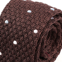 Brown Raised Silk Knitted Tie 5cm - Tie Doctor  