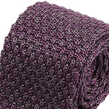 Purple Marl Raised Silk Knitted Tie 5.5cm