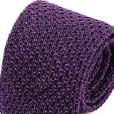 Tiwa Purple Pointed Silk Knitted Tie 7cm, One of One