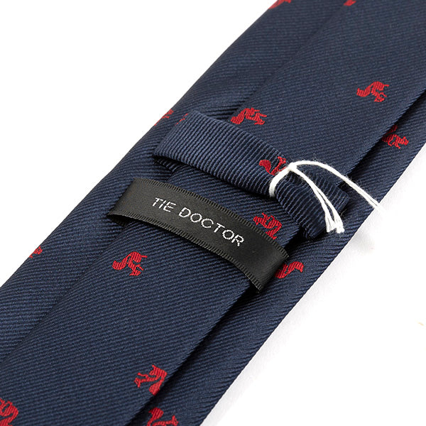 Blue Squirrel Print Tie 7.5cm