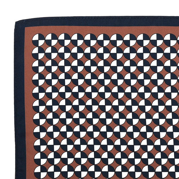 Ore Brown Disc IMS 33cm Pocket Square