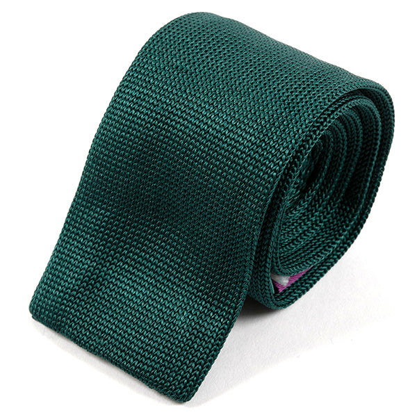 Smart Green Silk Knitted Tie 5cm - Tie Doctor  