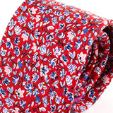 Red And Pink Floral Silk Tie 7cm