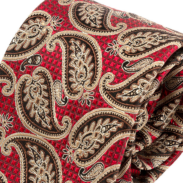 Red Hermosa Large Paisley Silk Tie 7.5cm | Tie Doctor
