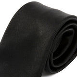Black Danso Slim Silk Tie 7cm