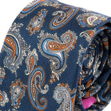 Dofi Blue Paisley Silk Tie 7cm