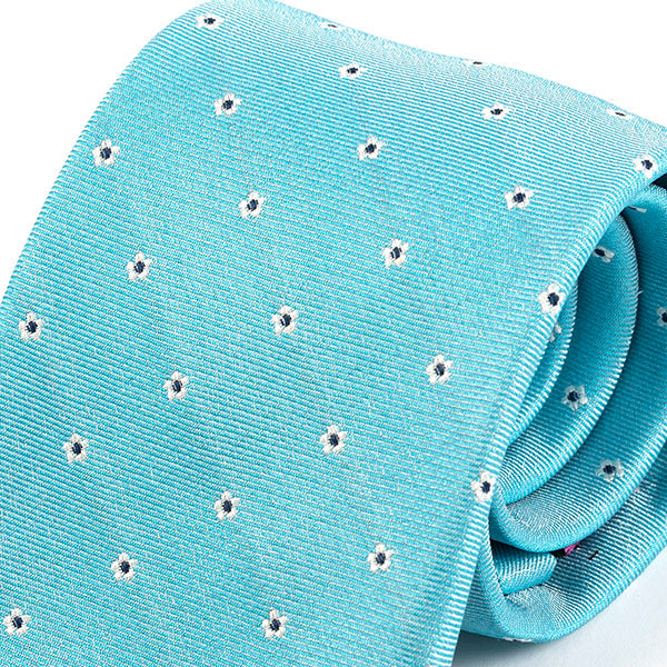 Basilio Light Blue Floral Tie 8cm - Tie Doctor  