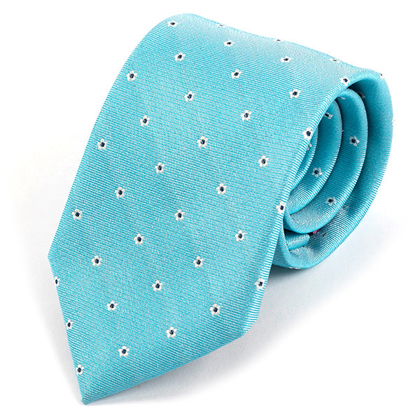 Basilio Light Blue Floral Tie 8cm - Tie Doctor  