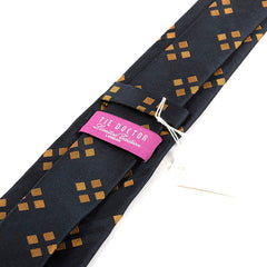 Yuri Navy Blue Cubed Silk Tie 8cm - Tie Doctor  
