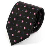 Black Dollis Floral Silk Tie 8.5cm