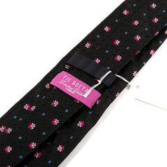 Black Dollis Floral Silk Tie 8.5cm - Tie Doctor  