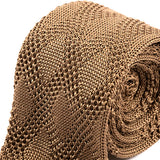 Atinu Brown Silk Knitted Tie, One of One
