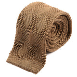 Atinu Brown Silk Knitted Tie, One of One