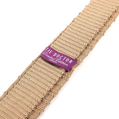 Curtis Beige Striped Silk Knitted Tie 6cm - Tie Doctor  