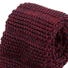 Curtis Red Marl Silk Knitted Tie 6.5cm