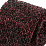 Red And Black Marl Pointed Silk Knitted Tie, One of One