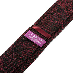 Red And Black Marl Pointed Silk Knitted Tie, One of One - Tie Doctor  