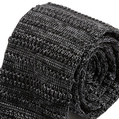 Curtis Black & Grey Silk Knitted Tie 6cm