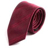 Ruby Red Check Slim Tie