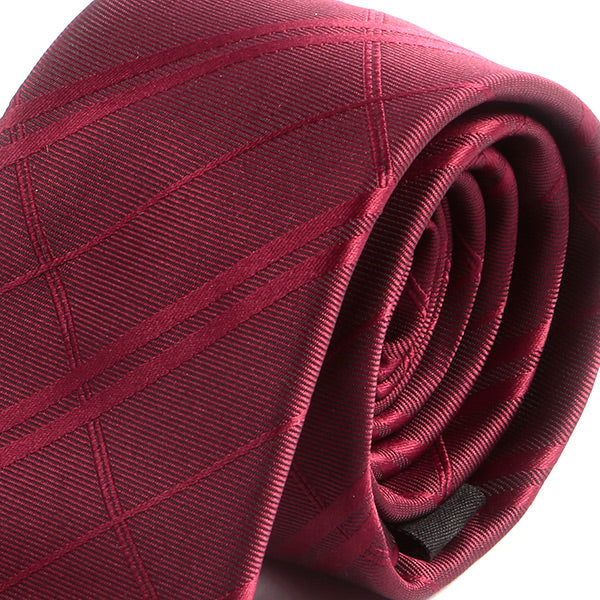 Ruby Red Check Slim Tie - Tie Doctor  
