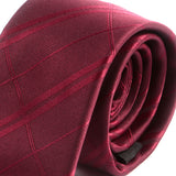 Ruby Red Check Slim Tie