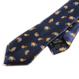 Blue Gold Paisley 6cm Slim Tie