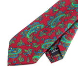 Red Frederick Bold Paisley IMS Motif Print Tie