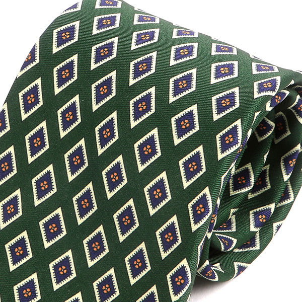 Green Vintage Diamond Mac-Inspired IMS Print Tie - Tie Doctor  