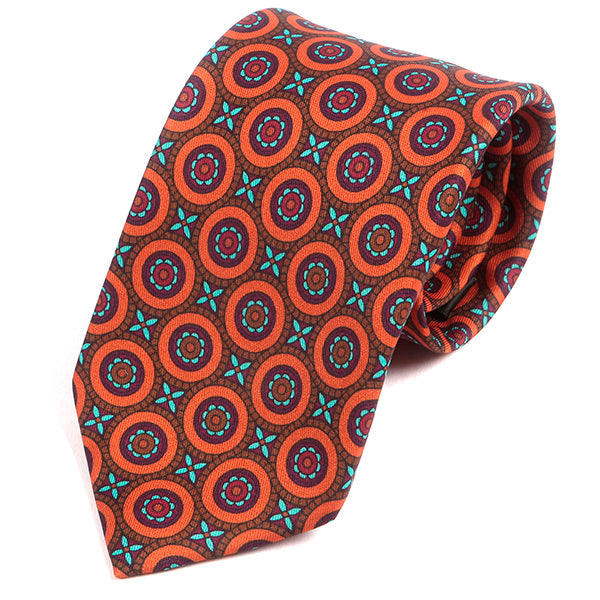 Ayo Orange Bold Circle Pattern Tie - Tie Doctor  