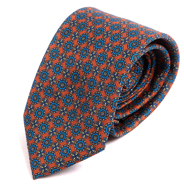 Orange Henna Medallion Tie - Tie Doctor  